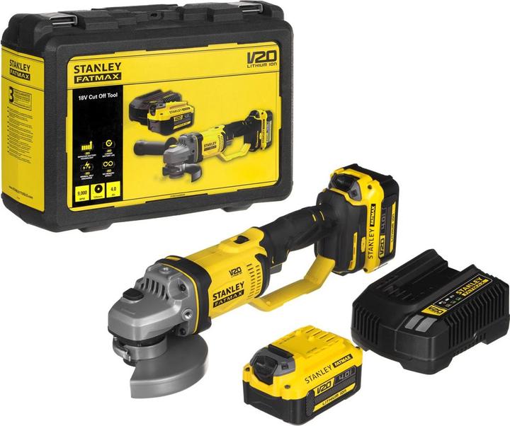 Stanley angle grinder 125mm 18V V20 2x4,0Ah SFMCG400M2K (125 mm)