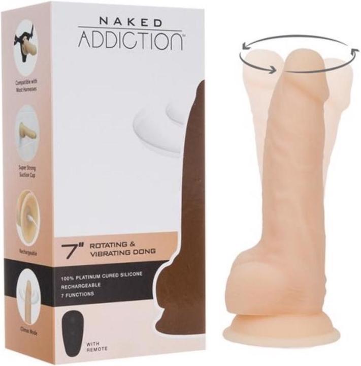 Produktbild Naked Addiction Realistischer rotierender Dildo mit Fernbedienung 23 cm