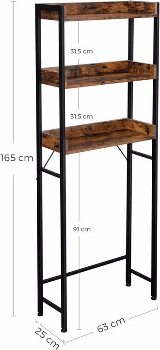 Actual product image Vasagle Shelfy (63 x 25 x 165 cm)
