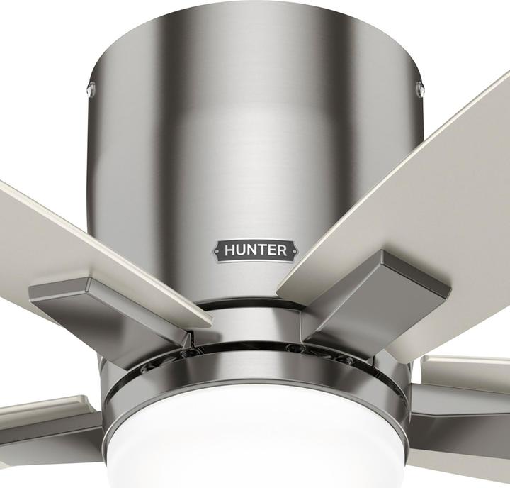 Actual product image Hunter Fans Deckenventilator Valencia Nickel mit LED & Fernbedienung (42 dB)