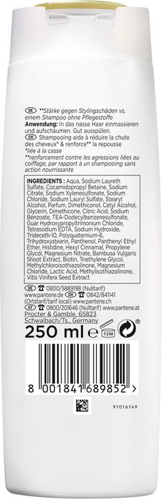 Produktbild Pantene Miracles Grow Strong Shampoo Mit Biotin Und Bambus, 250 ml (250 ml, Flüssiges Shampoo)