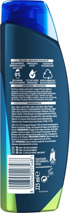 Produktbild Head & Shoulders Erfrischendes Duschgel Und Shampoo (225 ml)