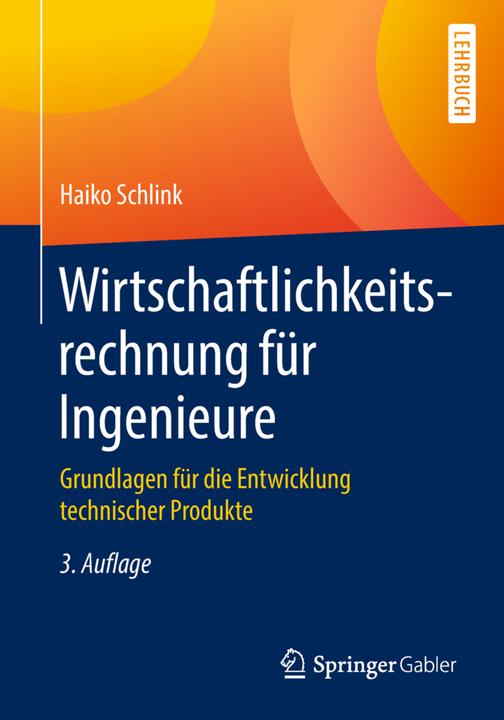 Actual product image Economic efficiency calculation for engineers (Haiko Schlink, 2018)