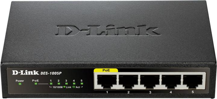 Actual product image D-Link DES-1005P/E (5 Ports)