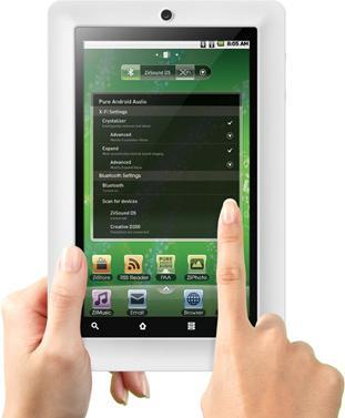 Image du produit Creative ZiiO 7", 8 Go - écran 7 pouces - WiFi (8 Go, Blanc)