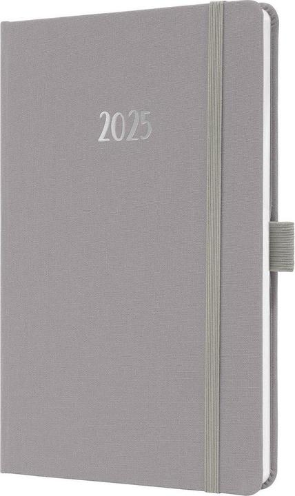 Actual product image Sigel Weekly diary Jolie 2025 (DE/EN/FR/NL) pearl grey (135 x 203 mm, German)