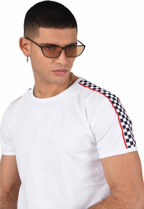 Actual product image Project X Paris t-shirt with checkerboard and piping on the sides (XL)