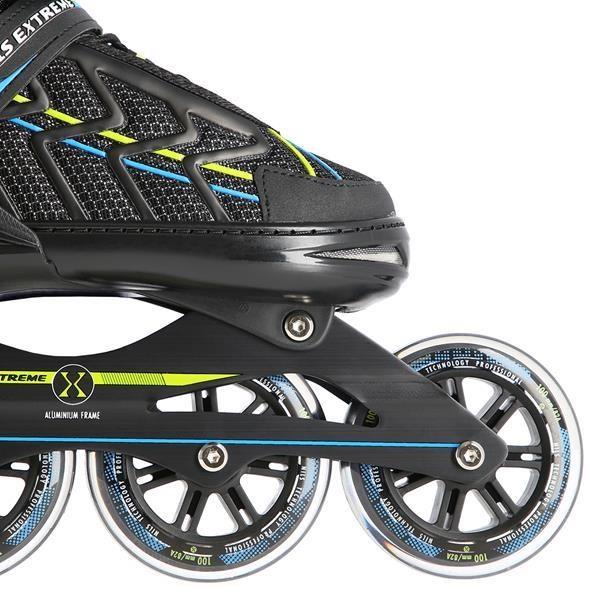 Actual product image Nils Inline skates Extreme NA1128 black-light green - PU84 mm/82A (L 39-42) (40)