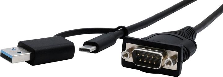 Produktbild Exsys USB 2.0 mit C+A-Anschluss zu 1S Seriell RS-232 Port, LED Anzeige, 0.5 Meter Kabe (0.50 m)