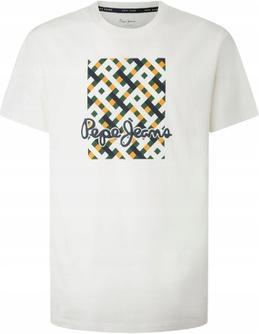 PEPE JEANS MEN'S T-SHIRT WARREN FUTURE ECRU PM509118 803 L