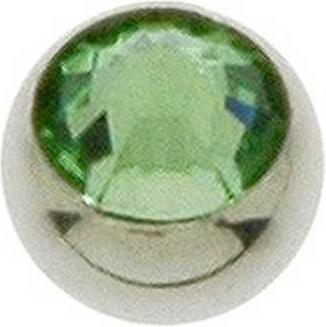 Bijouteria 1.2mm Piercing-Kugel (Kristall, Edelstahl)