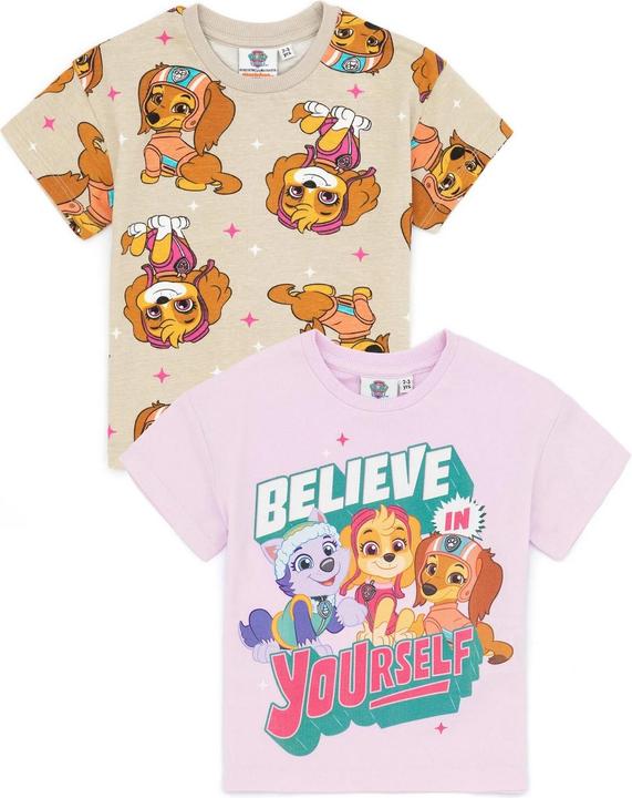 Produktbild Paw Patrol Believe In Yourself TShirt Mädchen (2erPack) (116)
