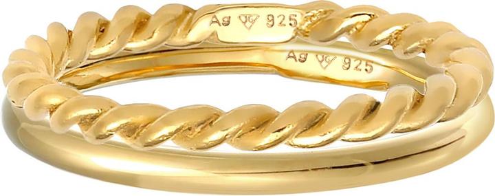Immagine prodotto Elli Anello Basic Twisted Set di 2 anelli in argento 925 (56, 925 Argento)