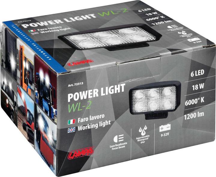Produktbild Lampa Zusatz Scheinwerfer mit 8 LED - WL-2, 10/30V - Weiss