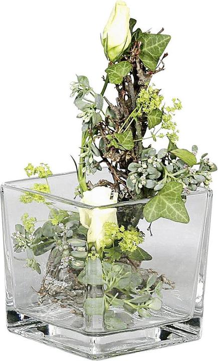 Image du produit Sandra Rich Vase cube verre 14x14x14cm clair (1 x, 14 x 14 x 14 cm, 2.74 l)
