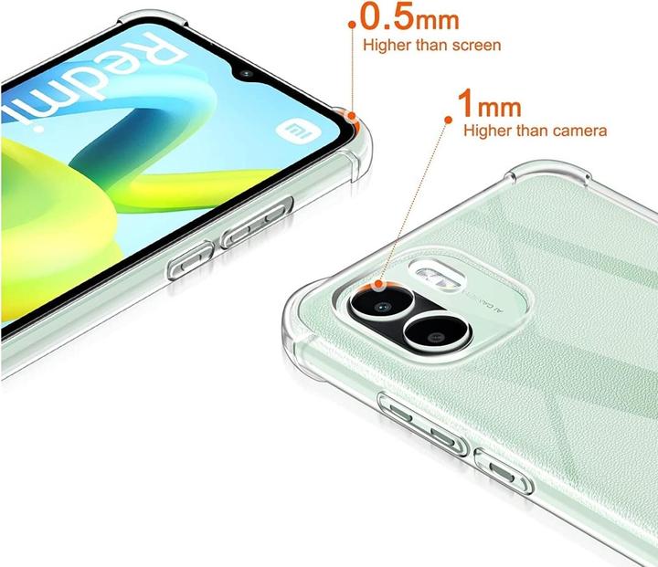 Productafbeelding Screenguard Xiaomi Redmi A2 Case Kristalzachte Airbag Bumper (Xiaomi Redmi A2)