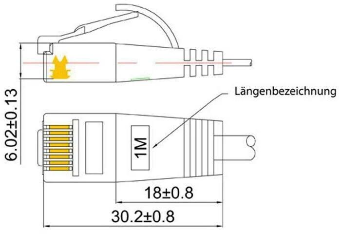 Produktbild Wirewin Netzwerkkabel (UTP, CAT6, 0.75 m)