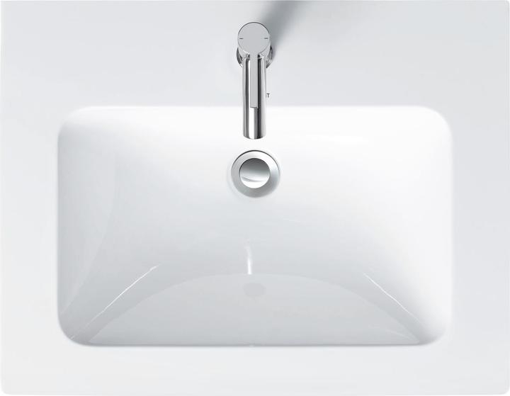 Duravit Möbelwaschtisch ME by Starck m ÜL m HLB 630x490mm 1 Hahnloch weiss WG (490 mm, 630 mm)
