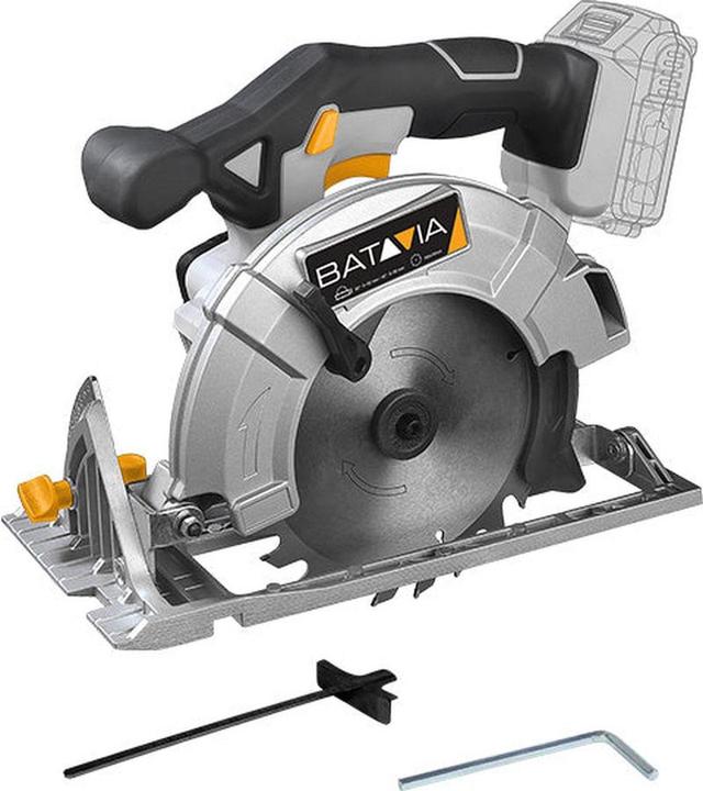 Batavia Kreissäge - 165 mm - 18 V - inkl.2,0 Ah Batterie / 4,0 Ah Ladegerät - perfekt für Holz, Aluminium, L