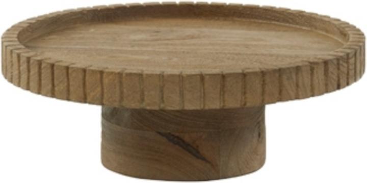 Produktbild Light & Living Caleta Schale auf Fuss Holz matt 28 cm