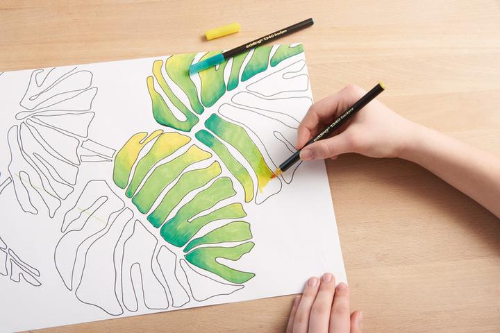 Produktbild Edding Brushpen 1340 (Schwarz, Grün, 1 x)