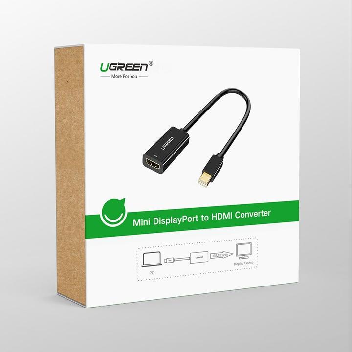 Produktbild Ugreen Mini Display Port zu HDMI Adapter Konverter 1080P (Mini DP, HDMI, 25 cm)