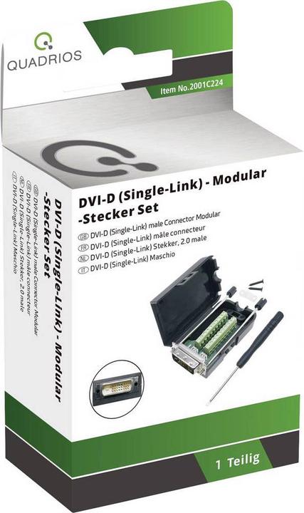 Actual product image Quadrios DVI Connector D (Single Link) Modular Plug Set