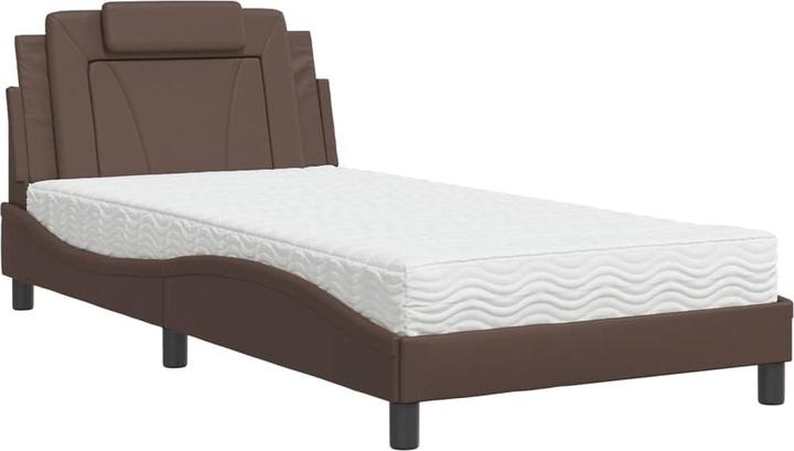Produktbild VidaXL Bett mit Matratze 120 x 200 cm Kunstleder (120 x 200 cm)