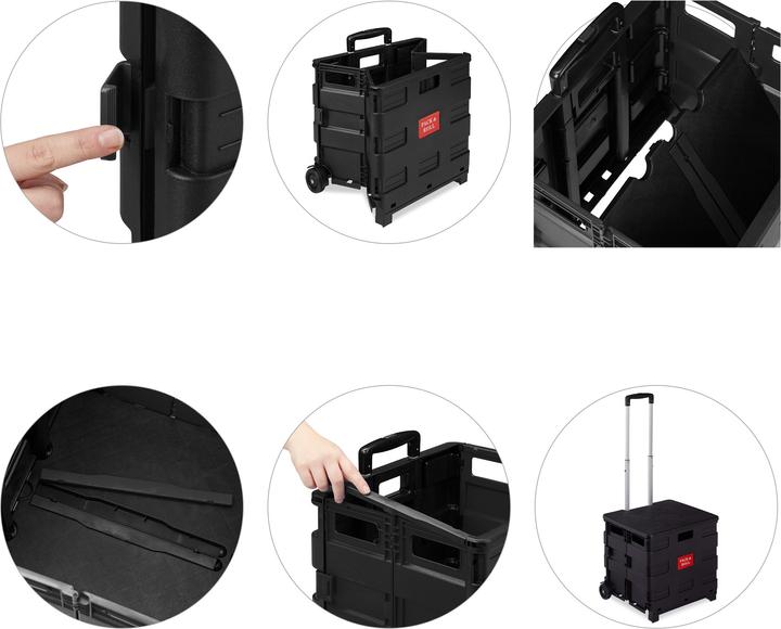 Actual product image Relaxdays Shopping trolley foldable