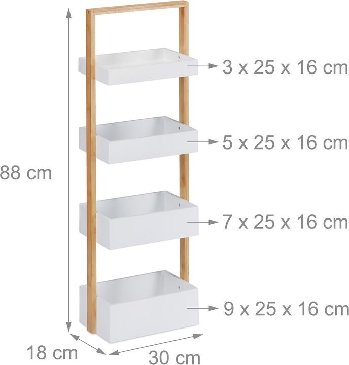 Productafbeelding Relaxdays Badkamerplank (30 x 18 x 88 cm)