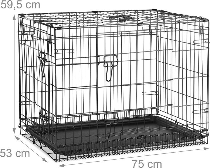 Actual product image Relaxdays Folding Dog Cage Size S-XXXL (Dog, Foldable)