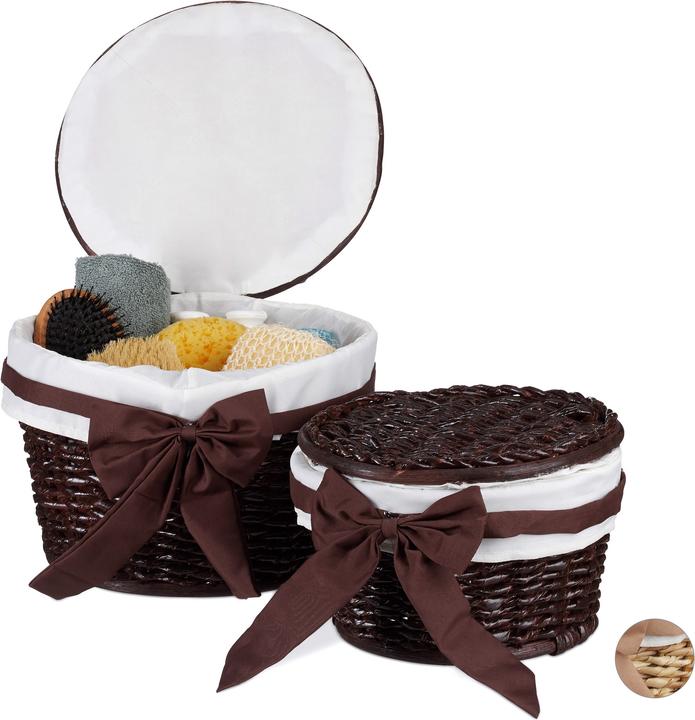 Productafbeelding Relaxdays Badmandje (2 x, 31 x 31 x 22 cm)