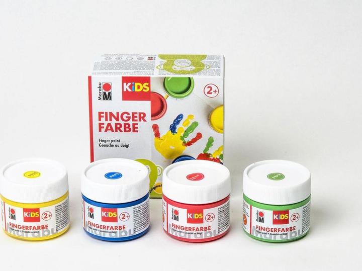 Image du produit Marabu Peinture au doigt (Jaune, Vert, Bleu, Rouge, 100 ml)