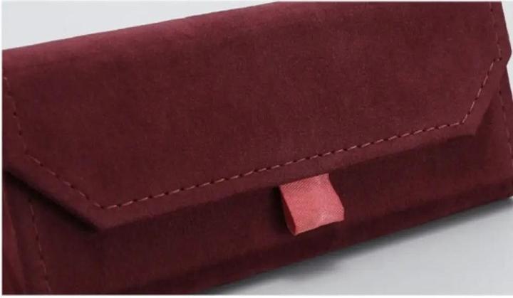 Actual product image Only-Bags.Store Velvet triangle folding glasses case Elegant sunglasses case soft noble reading glasses box Eyewear