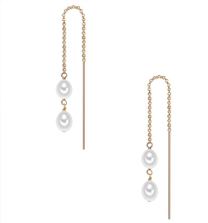 Immagine prodotto Valero Pearls Perle d'acqua dolce d'argento da donna coltivate in oro rosa - 15044 (Argento 925)