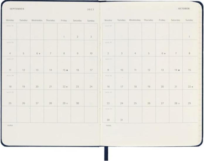 Produktbild Moleskine Wochen-Notizkalender (13 x 21 cm, Englisch)