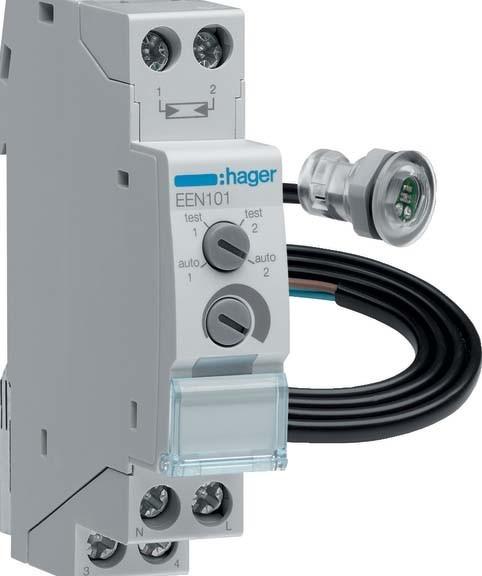 Image du produit Hager Interrupteur crépusculaire EEN101 avec sonde encastrée EEN002