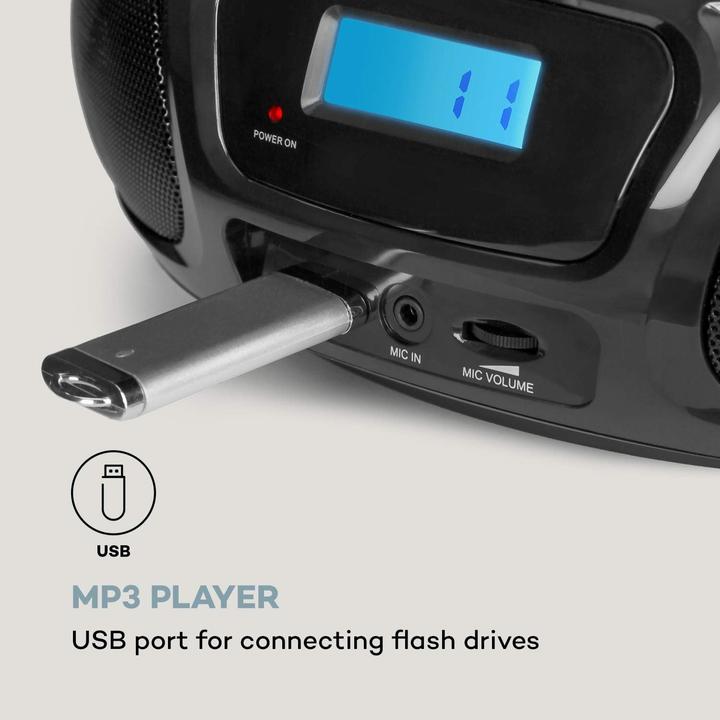 Immagine prodotto Auna Ghetto Blaster, nero (FM, Bluetooth)