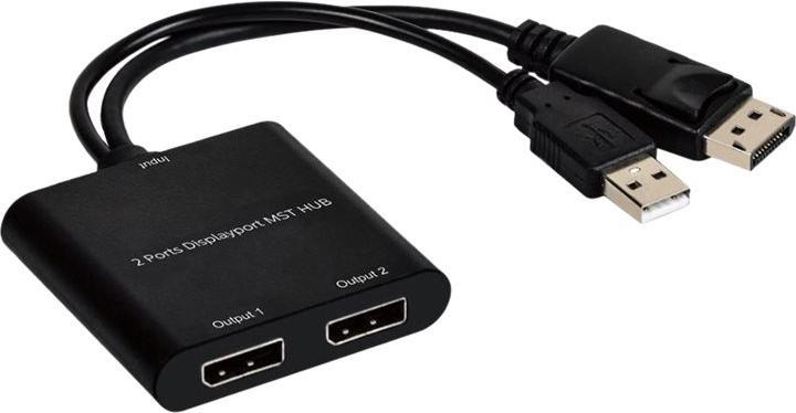Produktbild MicroConnect Displayport Splitter 2-ways