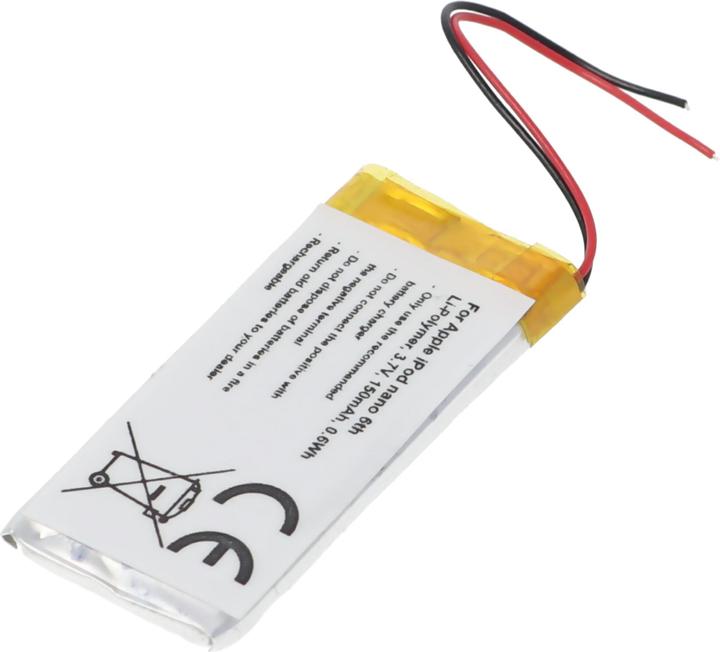 Actual product image AccuCell Akku Apple Ipod Nano 6th Akku 616-0531
