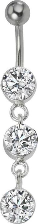 Bijouteria Bauchpiercing (Edelstahl, Silber 925, Kristall)