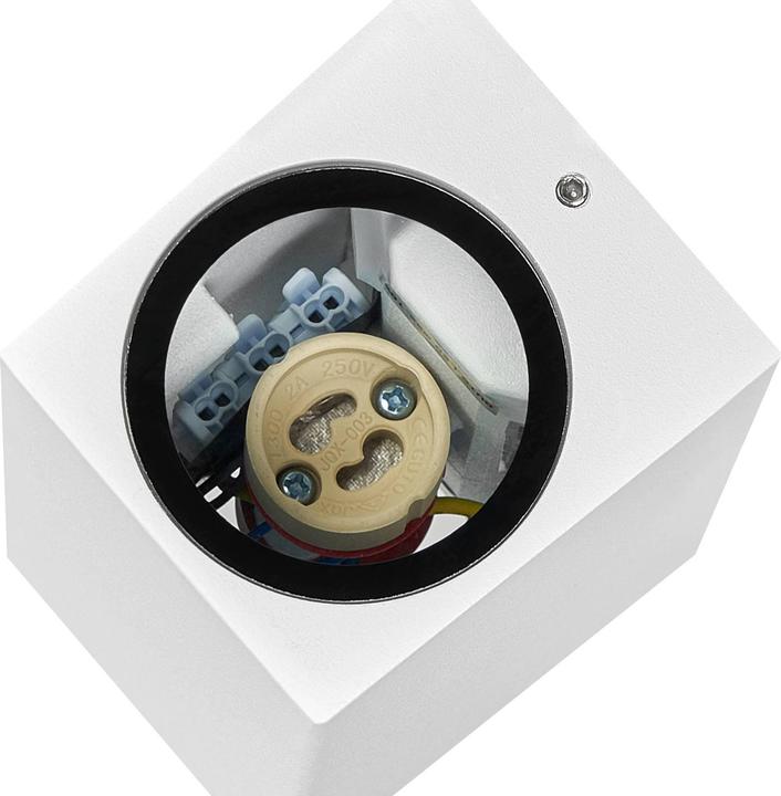 Actual product image Prios Tetje outdoor wall light white angular 16 cm (GU10, IP65)