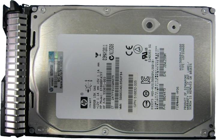Actual product image HPE 600Gb SAS 15.00Rpm 3.5I nch (0.60 TB, 3.5")
