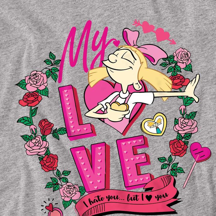 Produktbild Hey Arnold! I Hate You But Love You TShirt Valentinstag (L)