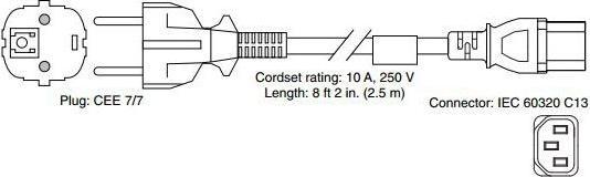 Actual product image Cisco AC Power Cord Europe (2.50 m)