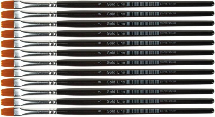 Immagine prodotto Creativ Company Spazzola in nylon 8 mm, piatta, 12 pezzi (8 mm)