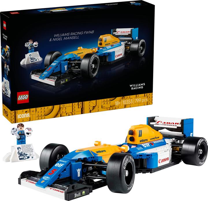 Immagine prodotto LEGO Williams Racing FW14B mit Nigel Mansell (10353, LEGO Icons)