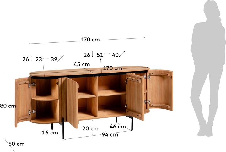 Actual product image Kave Home Licia (170 x 80 x 50 cm)