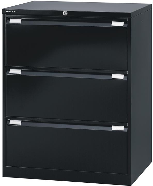 Productafbeelding Bisley Hangmappenkast zwart 3 laden 80,0 x 62,2 x 101,6 cm