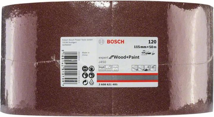 Image du produit Bosch Professional Zubehör Feuille abrasive J450 Expert for Wood and Paint, 115 mm x 50 m, G120 (120)